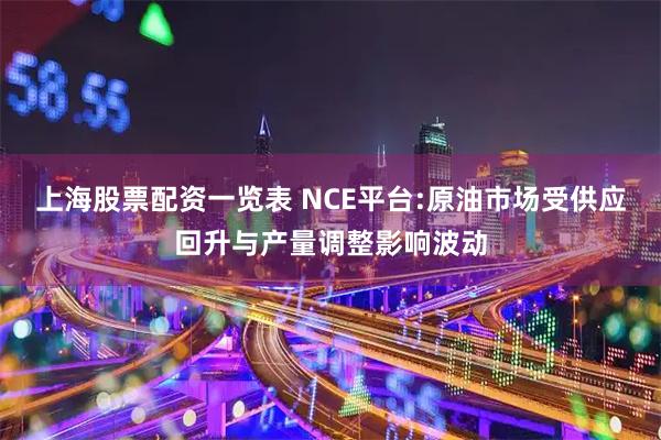 上海股票配资一览表 NCE平台:原油市场受供应回升与产量调整影响波动